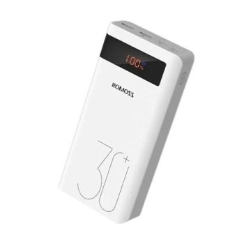 Romoss Sense8P+ 30000mAh QC Type-C Power Bank – White